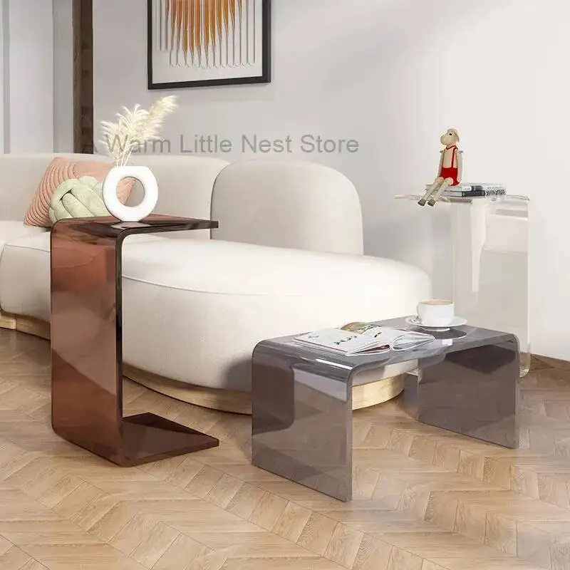 Side Acrylic C-type Sofa Coffee Tables Clear Table Living Room Bay Window Computer Table Bedroom Corner Stand Balcony Storage
Side Acrylic C-type Sofa Coffee Tables Clear Table Living Room Bay Window Computer Table Bedroom Corner Stand Balcony Storage