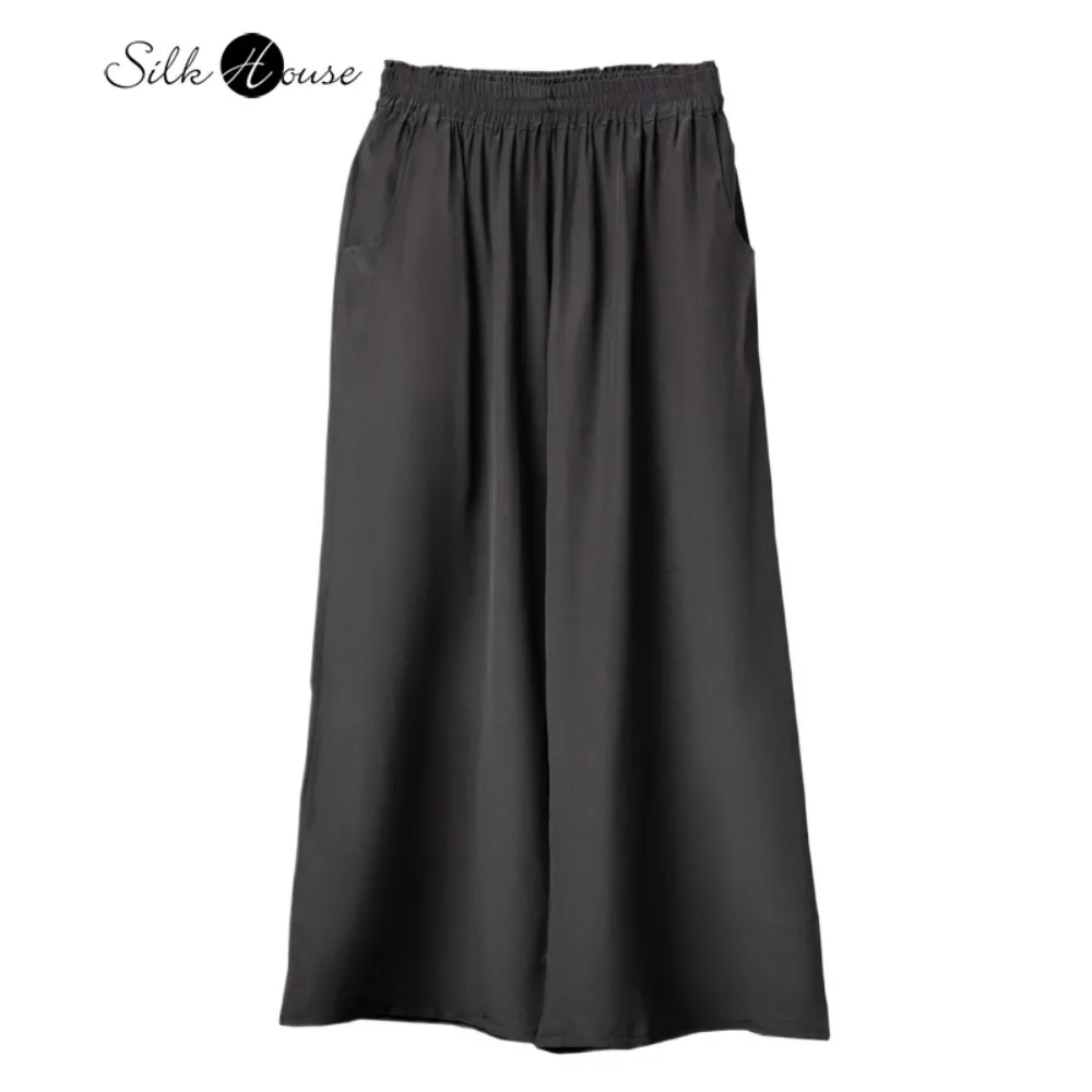 Брюки прямого кроя из 100% натурального шелка креп-дечин с цветочным узором, карманами на талии, универсальные, повседневные, черные, больших размеров
Брюки прямого кроя из 100% натурального шелка креп-дечин с цветочным узором, карманами на талии, универсальные, повседневные, черные, больших размеров