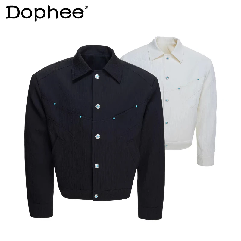 Men's 2026 Spring New Trendy Rivet Button Decoration Chic Jackets Elegant Stylish Coats Male Handsome Solid Color Unique Jackets
Men's 2026 Spring New Trendy Rivet Button Decoration Chic Jackets Elegant Stylish Coats Male Handsome Solid Color Unique Jackets