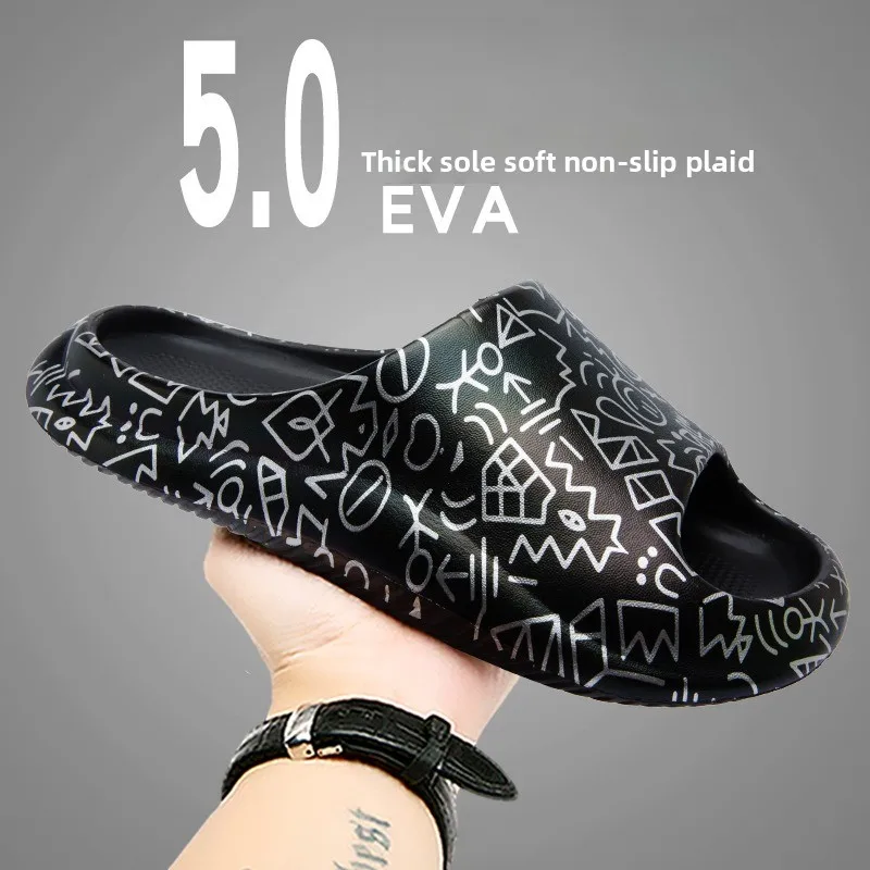 Couple-style Graffiti Sandals, Men's Outdoor Soft-soled Lightweight Beach Flip-flops
Couple-style Graffiti Sandals, Men's Outdoor Soft-soled Lightweight Beach Flip-flops