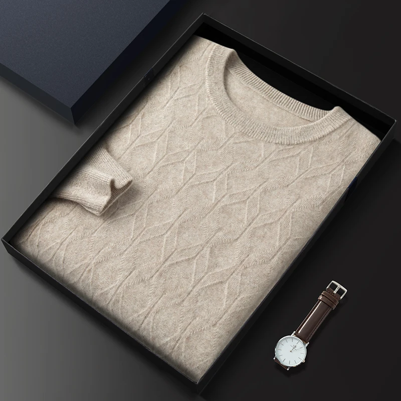2023 High-end New Autumn 100% Cashmere Sweaters Winter Casual Clothing O-Neck Men's Sweater Solid Slim Fit Men Knitted Pullover
2023 High-end New Autumn 100% Cashmere Sweaters Winter Casual Clothing O-Neck Men's Sweater Solid Slim Fit Men Knitted Pullover