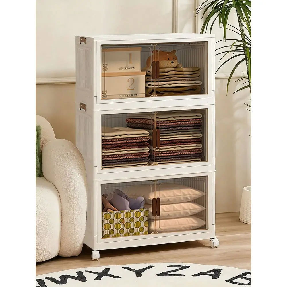 Storage Bins With Lids, 4PC Stackable Storage Bins With Wheels Collapsible Storage Bins, Foldable Storage Containers With Door
Storage Bins With Lids, 4PC Stackable Storage Bins With Wheels Collapsible Storage Bins, Foldable Storage Containers With Door