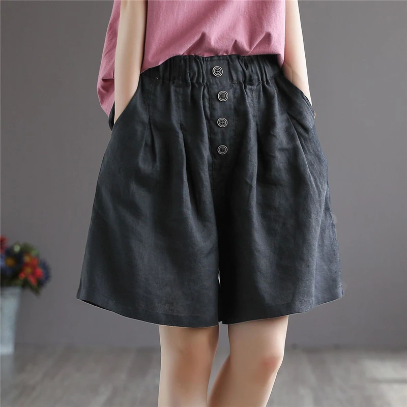 Women's Clothing 2023 Retro Cotton Linen Elastic Waist Knee Length Wide Leg Pants Summer Casual Loose Solid Holiday Beach Shorts
Women's Clothing 2023 Retro Cotton Linen Elastic Waist Knee Length Wide Leg Pants Summer Casual Loose Solid Holiday Beach Shorts