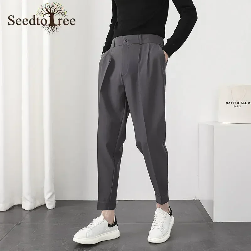 Spring and Autumn Solid Color Men's Casual Pants Fashion Harem Pants Ankle Length Suit Pants
Spring and Autumn Solid Color Men's Casual Pants Fashion Harem Pants Ankle Length Suit Pants