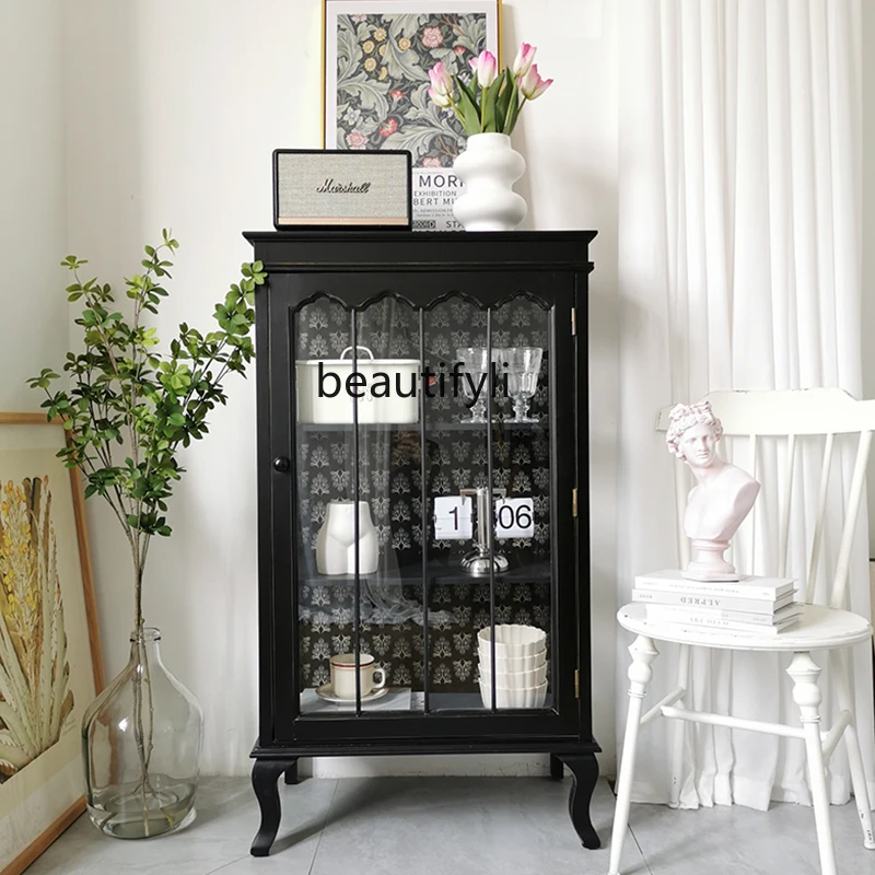 zqAmerican Style French Style Pastoral Style Black Wooden Glass Dining Room/Living Room Hallway Display Locker Sideboard Cabinet
zqAmerican Style French Style Pastoral Style Black Wooden Glass Dining Room/Living Room Hallway Display Locker Sideboard Cabinet
