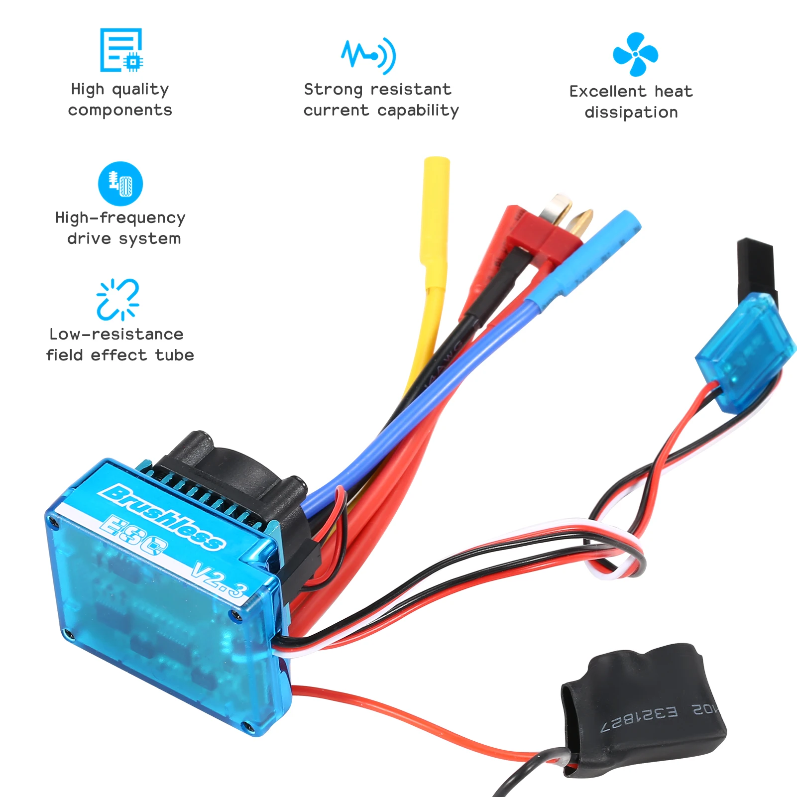 Brushless ESC and Motor 3650 3900KV Waterproof Brushless Motor with 120A Brushless ESC with 5.8V/3A BEC Set for 1/10 RC Car
Brushless ESC and Motor 3650 3900KV Waterproof Brushless Motor with 120A Brushless ESC with 5.8V/3A BEC Set for 1/10 RC Car
