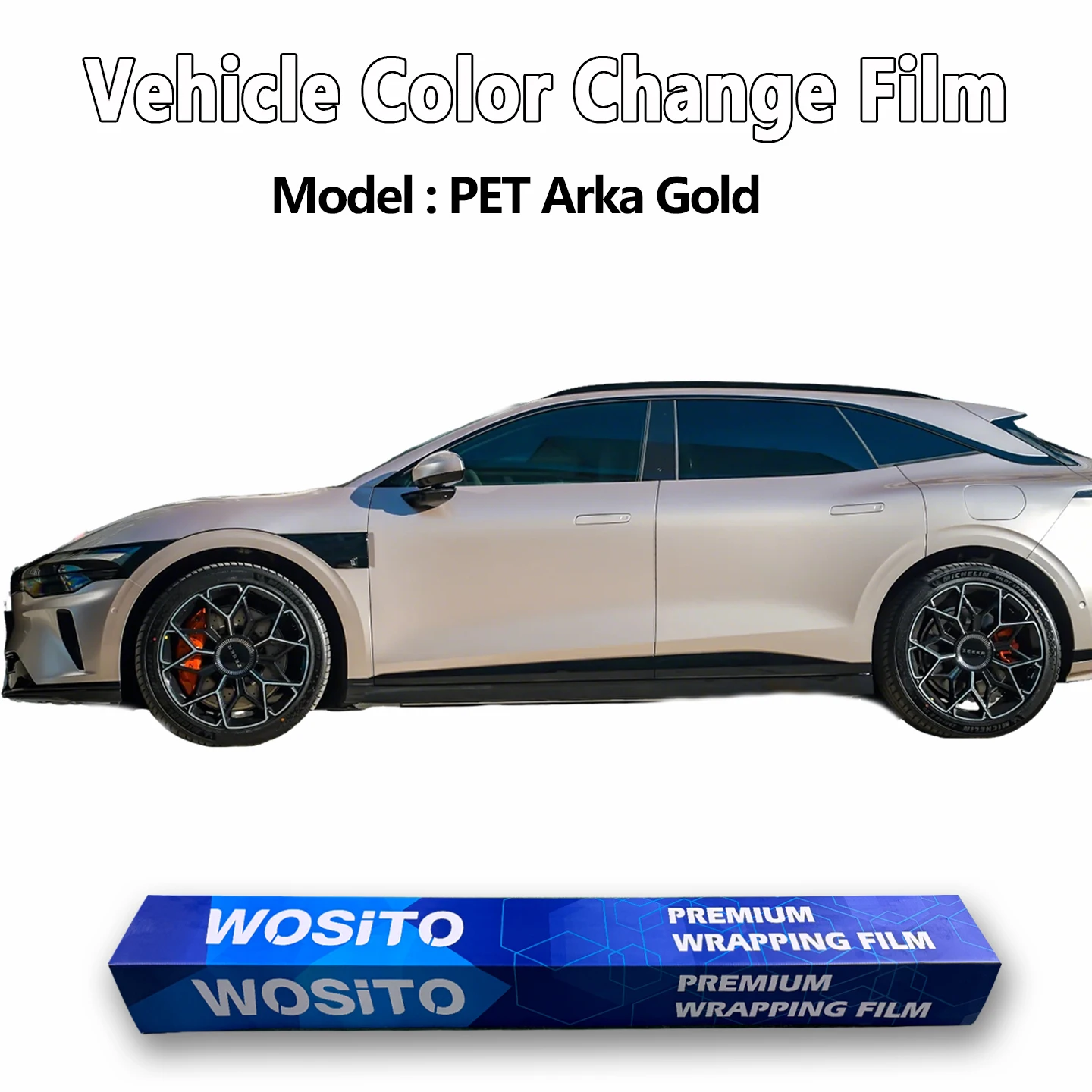 PET Gloss Metallic Akha Gold Car Wrap Full Body Stickers Self Adhesive Removable Film 17m Length for Vehicle Customization
PET Gloss Metallic Akha Gold Car Wrap Full Body Stickers Self Adhesive Removable Film 17m Length for Vehicle Customization
