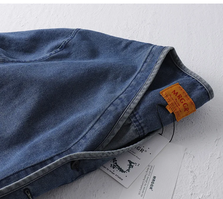 Amekaji Japan Retro Heavy Washing Workwear Clothes 100% Cotton Denim Jacket Men's Trendy Cardigan Top Taoist Robe Men's Jacket 30 S0efc2904d48b42f4a27e61b7d1c05a27f