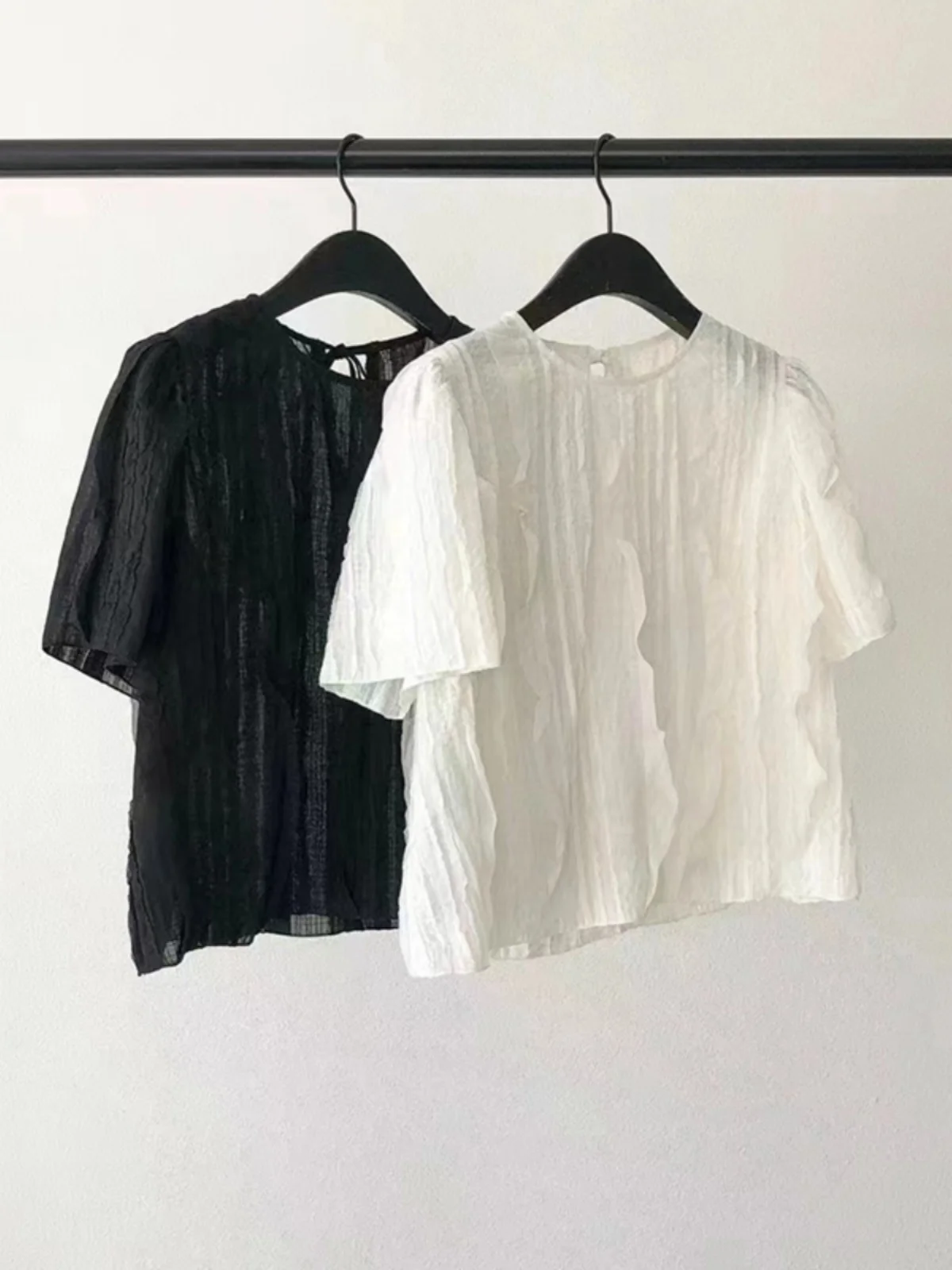 Summer Chic Short Sleeve Doll Shirt Women's Fashion Design Trendy Top Quality Design Short Length Shirt Casual Commute Style
Summer Chic Short Sleeve Doll Shirt Women's Fashion Design Trendy Top Quality Design Short Length Shirt Casual Commute Style