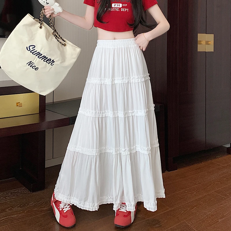 White Korean Style Cute Black Skirt Women's 2025 Spring Summer High Waist A-line Cake Skirts Fashion Clothes 2000s Wear to Work
White Korean Style Cute Black Skirt Women's 2025 Spring Summer High Waist A-line Cake Skirts Fashion Clothes 2000s Wear to Work