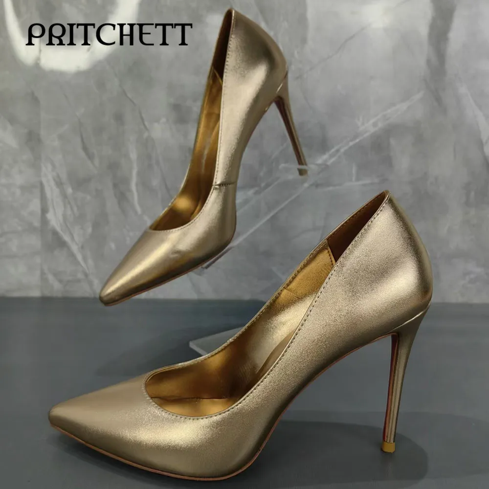 Gold Shiny Sexy High Heels Solid Color Hot Stiletto Pointed Shoes Fashionable Simple Large Size Temperament Women's Shoes
Gold Shiny Sexy High Heels Solid Color Hot Stiletto Pointed Shoes Fashionable Simple Large Size Temperament Women's Shoes