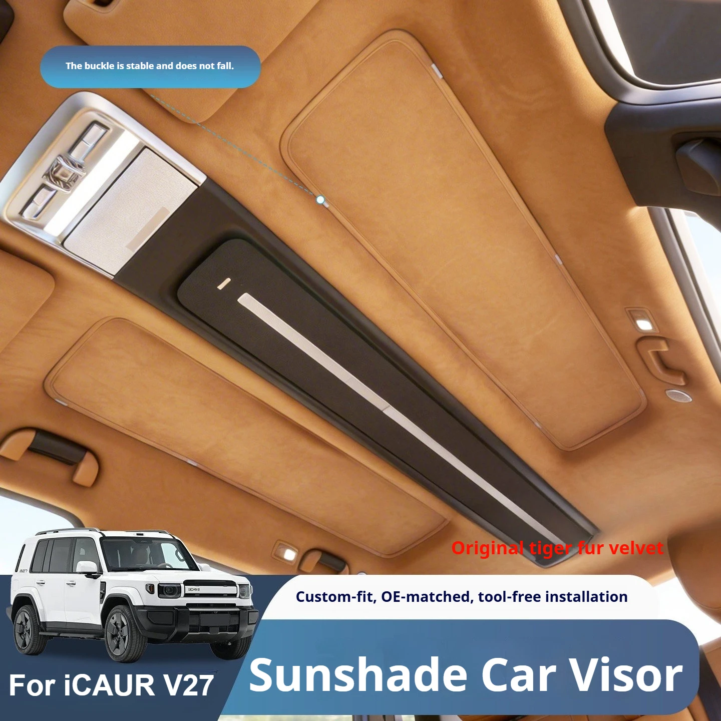 For Chery iCAUR V27 Upgraded Car Sunroof Adsorption Sun Shade Heat Insulation Car Window Sun Visor UV Protection Accessories
For Chery iCAUR V27 Upgraded Car Sunroof Adsorption Sun Shade Heat Insulation Car Window Sun Visor UV Protection Accessories