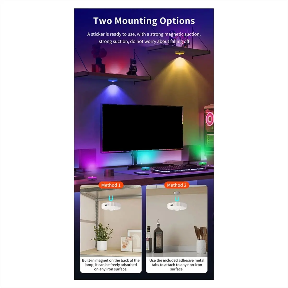 ABAB New USB Rechargeable Under Cabinet Lights RGB Led Night Light Spotlights for Kitchen Display Closet Dimmable
ABAB New USB Rechargeable Under Cabinet Lights RGB Led Night Light Spotlights for Kitchen Display Closet Dimmable