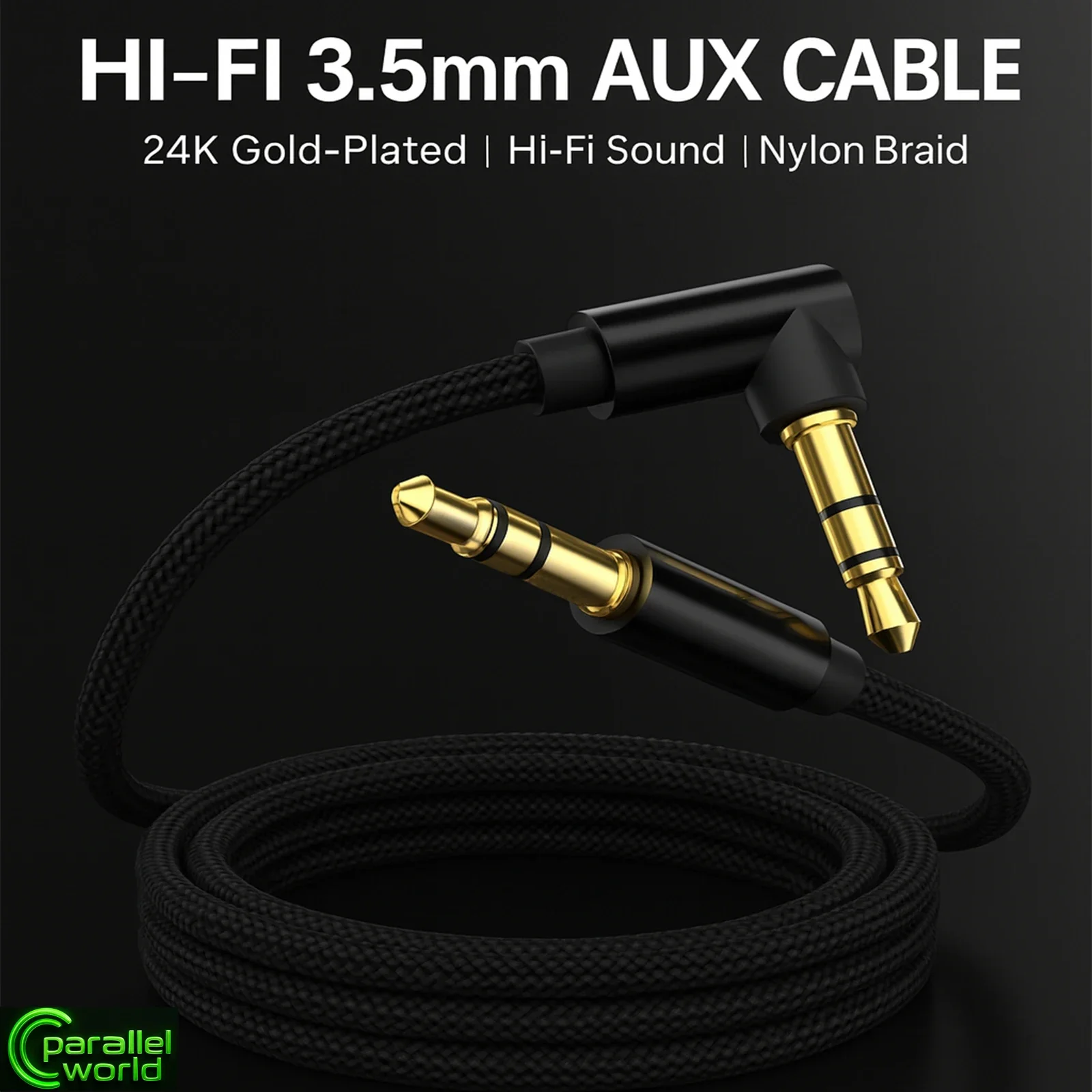 Braided OFC Gold-Plated 3.5mm AUX Cable with 90° Plug 0.5m/1m/2m/3m Metal Shell Stereo Audio Cord for Car Earphones Speaker
Braided OFC Gold-Plated 3.5mm AUX Cable with 90° Plug 0.5m/1m/2m/3m Metal Shell Stereo Audio Cord for Car Earphones Speaker