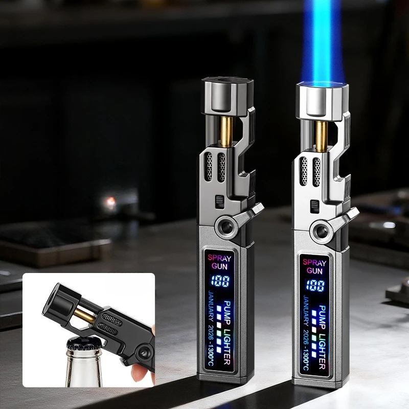 New Windproof High Temperature High Power Outdoor Spray Gun Lighter Metal Bottle Opener Fashion LED Digital Display Igniter
New Windproof High Temperature High Power Outdoor Spray Gun Lighter Metal Bottle Opener Fashion LED Digital Display Igniter