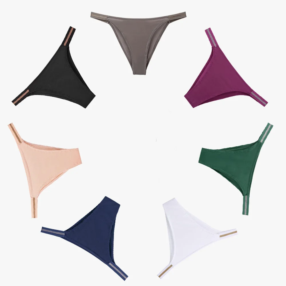 Underpants Lingeries Ladies Low Waist Ice Silk Shiny Belt Tempting Bikini Women Panties Sexy T-Back G-string Ice Silk Thong
Underpants Lingeries Ladies Low Waist Ice Silk Shiny Belt Tempting Bikini Women Panties Sexy T-Back G-string Ice Silk Thong