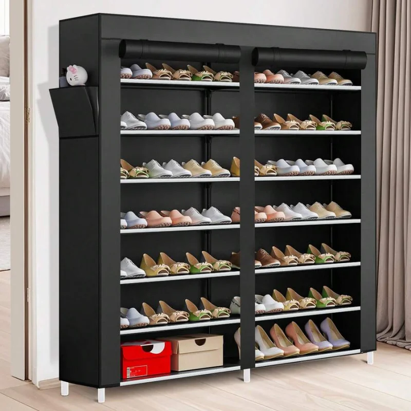 Senmeo Double Row 7 Layer Shoe Cabinet With Dust Cover, Non-Woven Space-Saving Shoe Rack With Large Capacity, Easy To Assemble
Senmeo Double Row 7 Layer Shoe Cabinet With Dust Cover, Non-Woven Space-Saving Shoe Rack With Large Capacity, Easy To Assemble