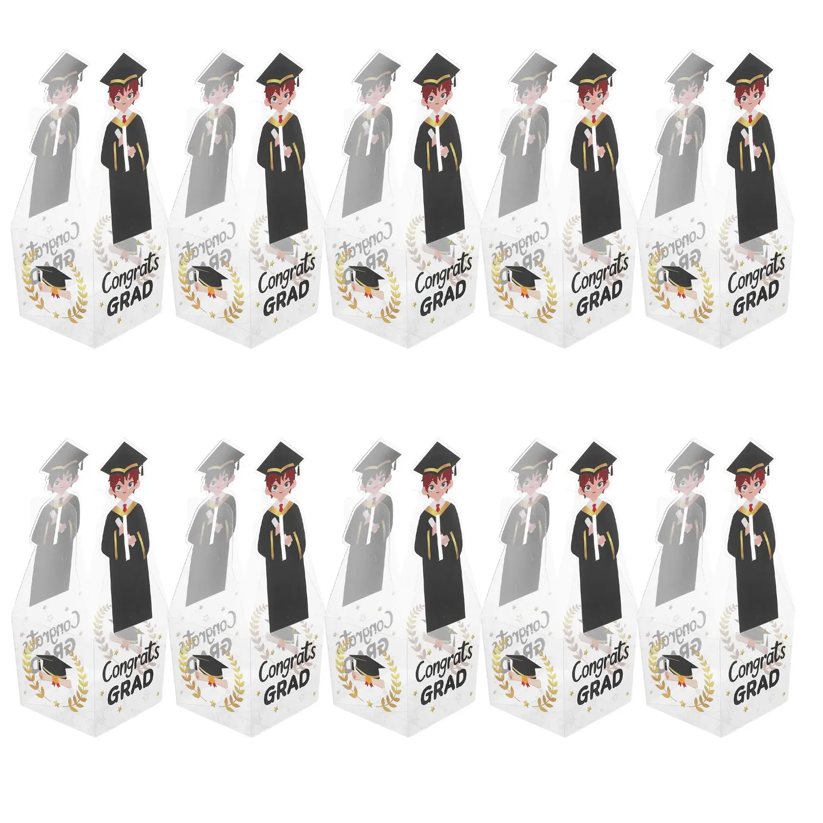 20pcs Graduation Gift Boxes PVC Transparent Candy Boxes for Party Decorations Centerpieces Grad Season Packaging
20pcs Graduation Gift Boxes PVC Transparent Candy Boxes for Party Decorations Centerpieces Grad Season Packaging