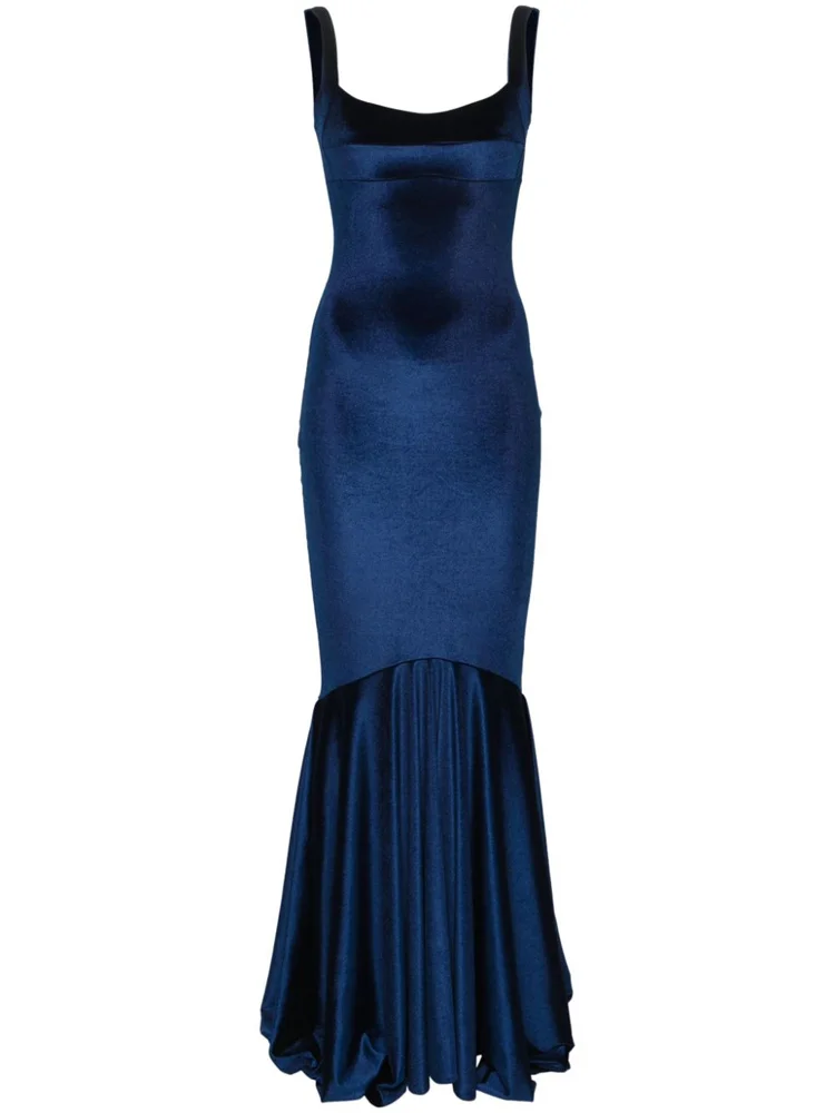 Customized Square Neckline Thin Straps Mermaid Velvet Evening Dress Open Back Zipper Floor Length Sweep Train Gown For Women
Customized Square Neckline Thin Straps Mermaid Velvet Evening Dress Open Back Zipper Floor Length Sweep Train Gown For Women