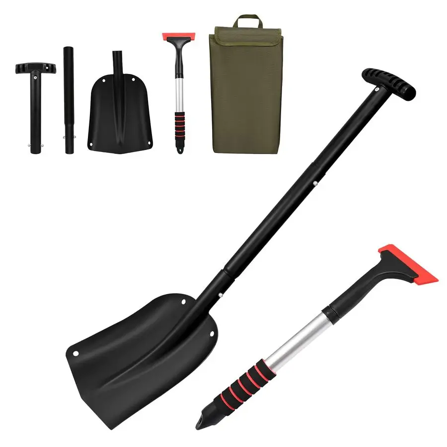 Лопата для снега для автомобиля с автомобильным скребком, прочная компактная складная маленькая лопата 2632, портативные лопаточные лопаты для удаления снега
Лопата для снега для автомобиля с автомобильным скребком, прочная компактная складная маленькая лопата 2632, портативные лопаточные лопаты для удаления снега