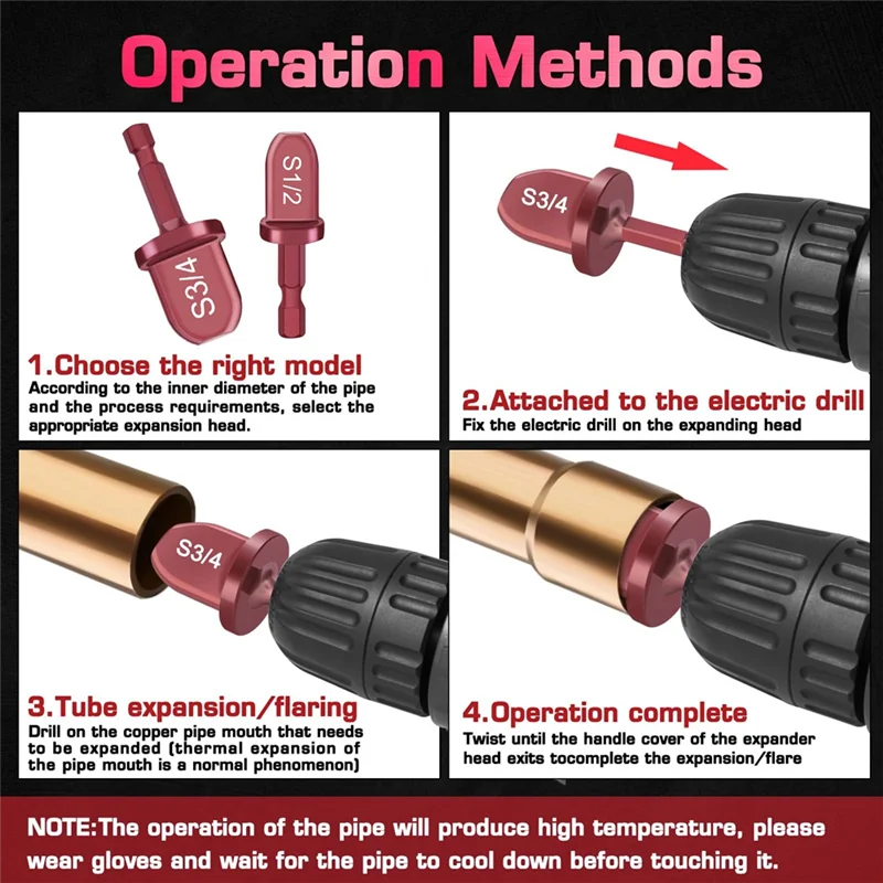 7Pcs Swaging Tool Drill Bit Set,Pipe Expander Tool,1/4In, 3/8In,1/2In,5/8In,3/4In,7/8In Hexagonal Copper Tubing Tool Bit Durable
7Pcs Swaging Tool Drill Bit Set,Pipe Expander Tool,1/4In, 3/8In,1/2In,5/8In,3/4In,7/8In Hexagonal Copper Tubing Tool Bit Durable
