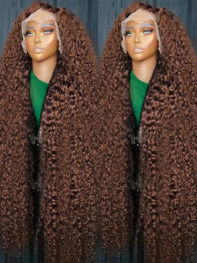 Chocolate Brown Colored Water Curly Wave Lace Front Human Hair Wigs HD Deep Wave 13x6 13x4 Lace Frontal Wig for Women 250Density
Chocolate Brown Colored Water Curly Wave Lace Front Human Hair Wigs HD Deep Wave 13x6 13x4 Lace Frontal Wig for Women 250Density