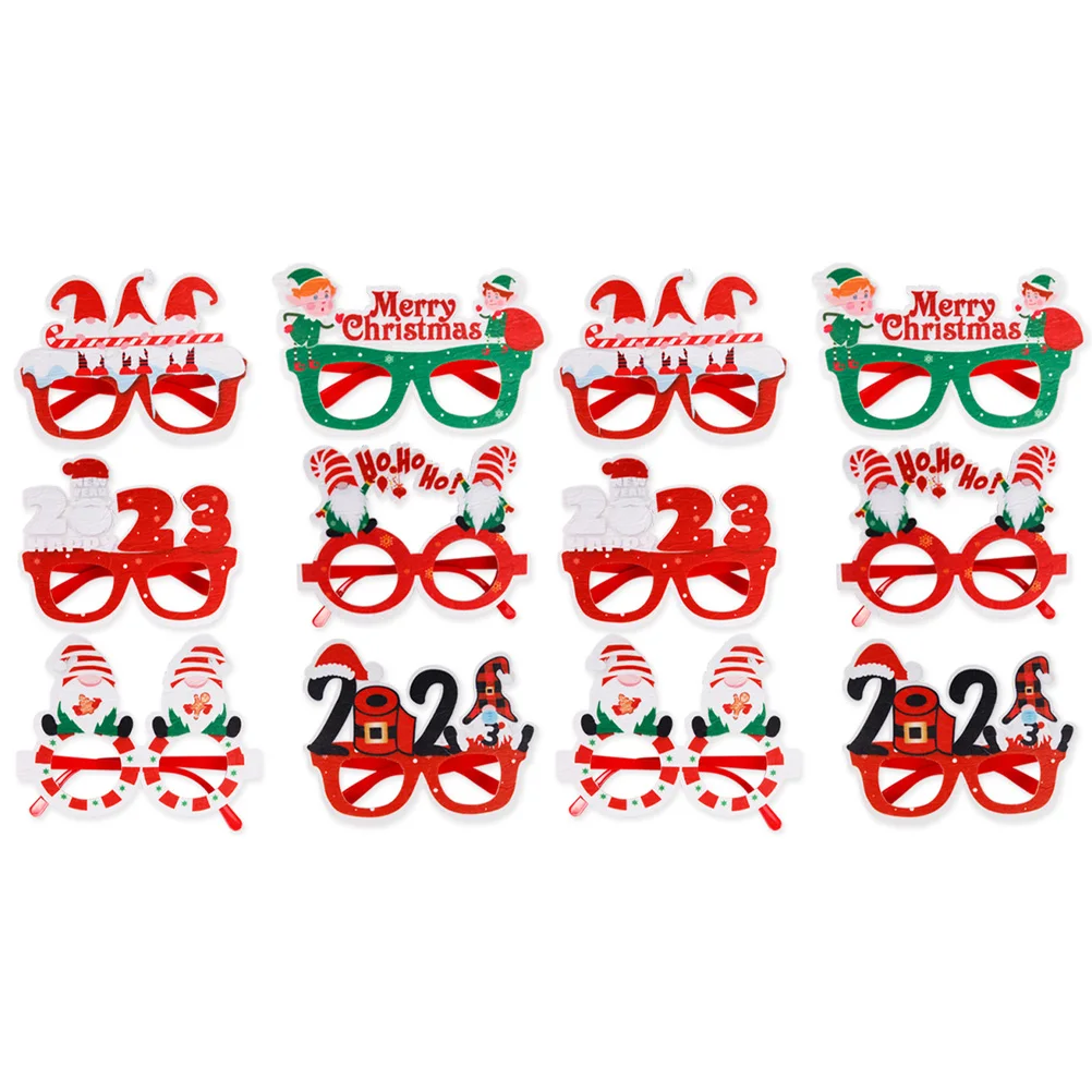 12 Pcs Christmas Glasses Frame Funny Felt Cloth Holiday Party Supplies Festive Eyewear 2023 Lightweight Plastic
12 Pcs Christmas Glasses Frame Funny Felt Cloth Holiday Party Supplies Festive Eyewear 2023 Lightweight Plastic