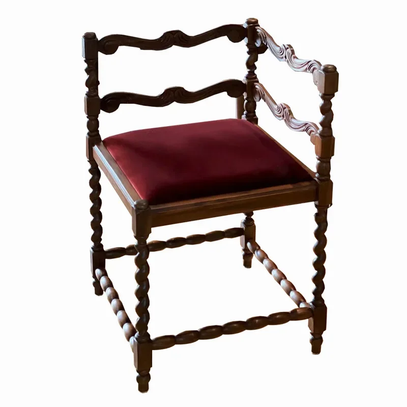 Solid wood carving swivel chair, retro Internet celebrity living room armchair
Solid wood carving swivel chair, retro Internet celebrity living room armchair