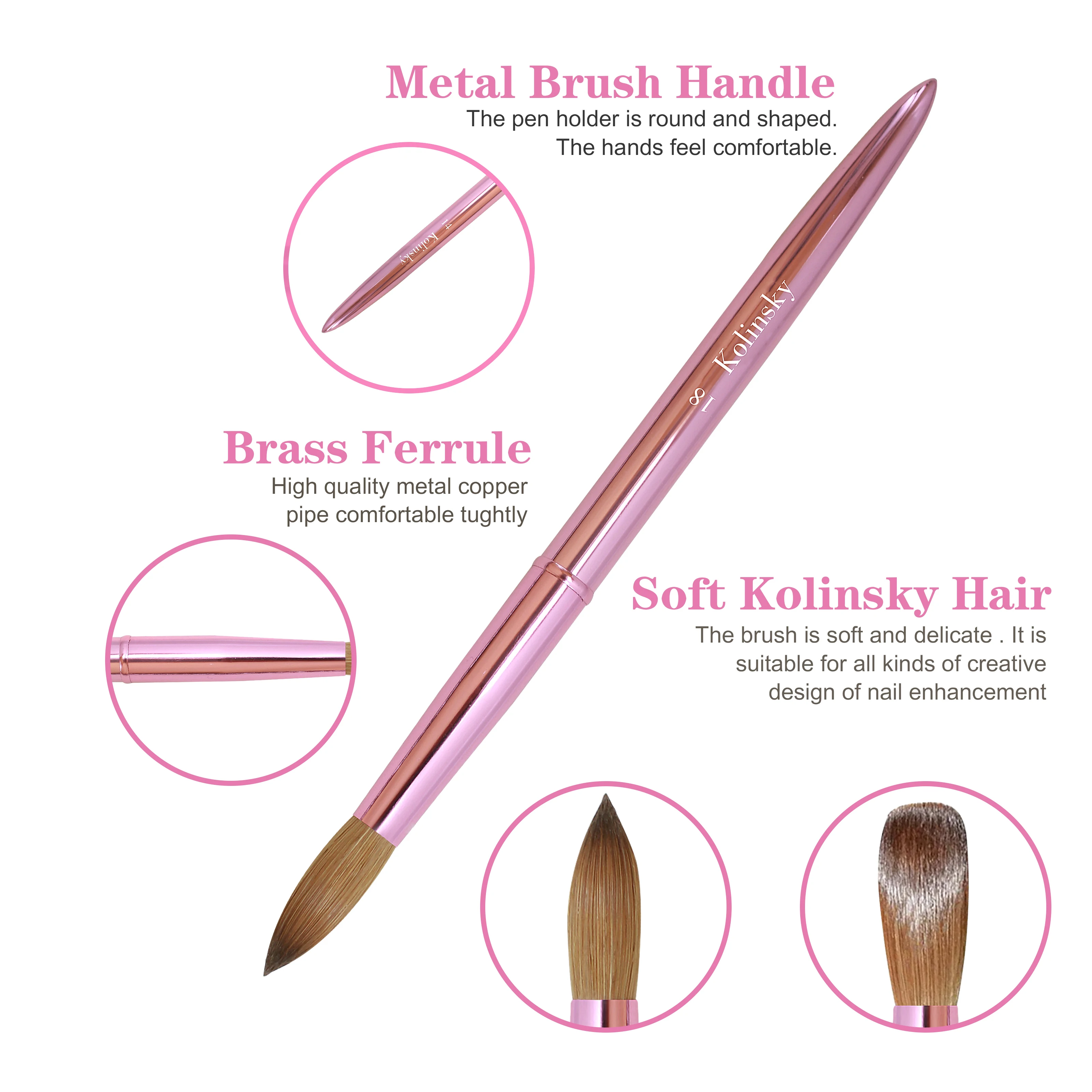 New High Quality Kolinsky Acrylic Nail Brush New Product Metal 100% Pure Kolinsky Brush for Acrylic Nails Sizes 14-18 Nail Tool
New High Quality Kolinsky Acrylic Nail Brush New Product Metal 100% Pure Kolinsky Brush for Acrylic Nails Sizes 14-18 Nail Tool