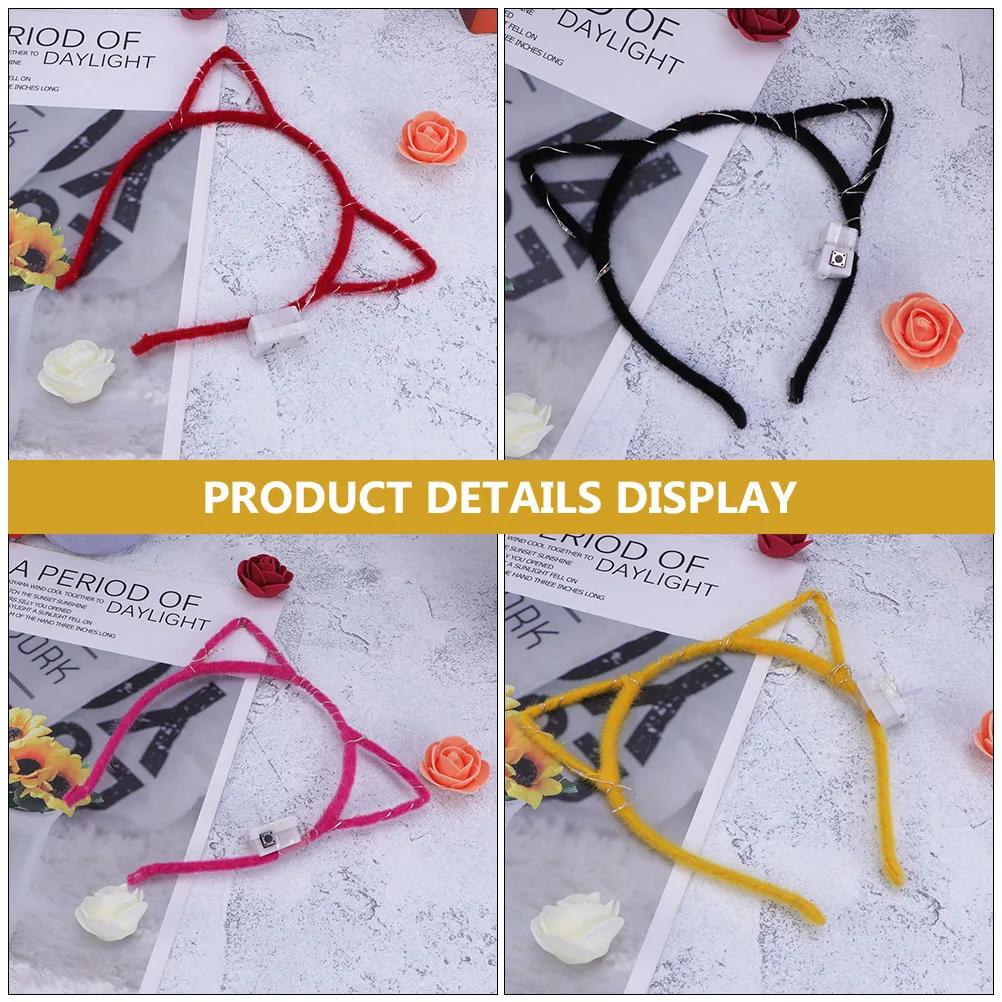 4 Pcs Luminous Cat Ears Headband Lovely Hairband Animal Hoops Party Costume Accessory 
4 Pcs Luminous Cat Ears Headband Lovely Hairband Animal Hoops Party Costume Accessory