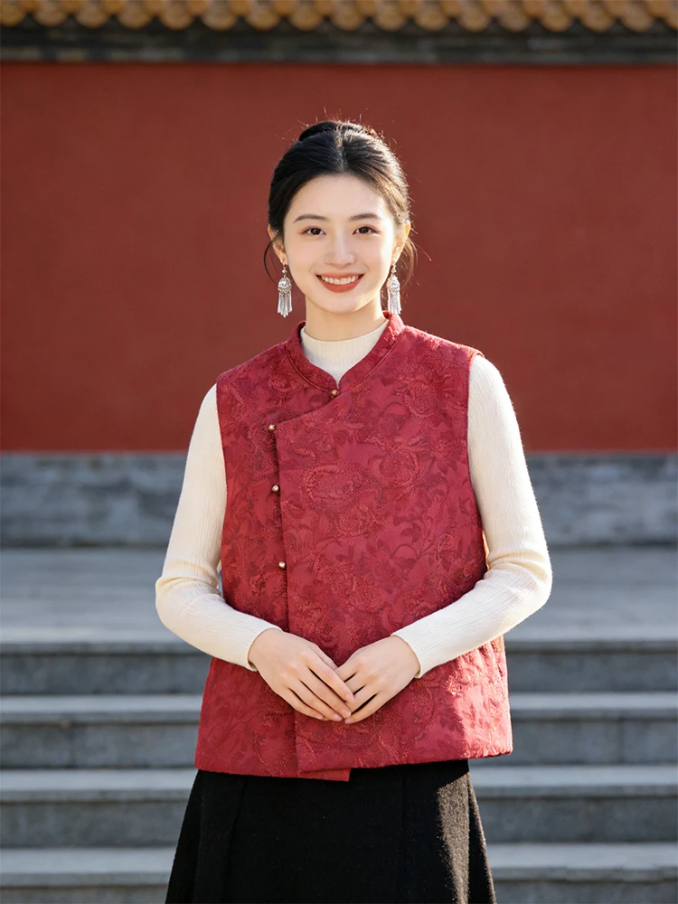 Red Celebration Tea Costume Women's Cotton Jaet Chinese Sle Winter Warmth Faionable V-Ne Long Sve Top
Red Celebration Tea Costume Women's Cotton Jaet Chinese Sle Winter Warmth Faionable V-Ne Long Sve Top