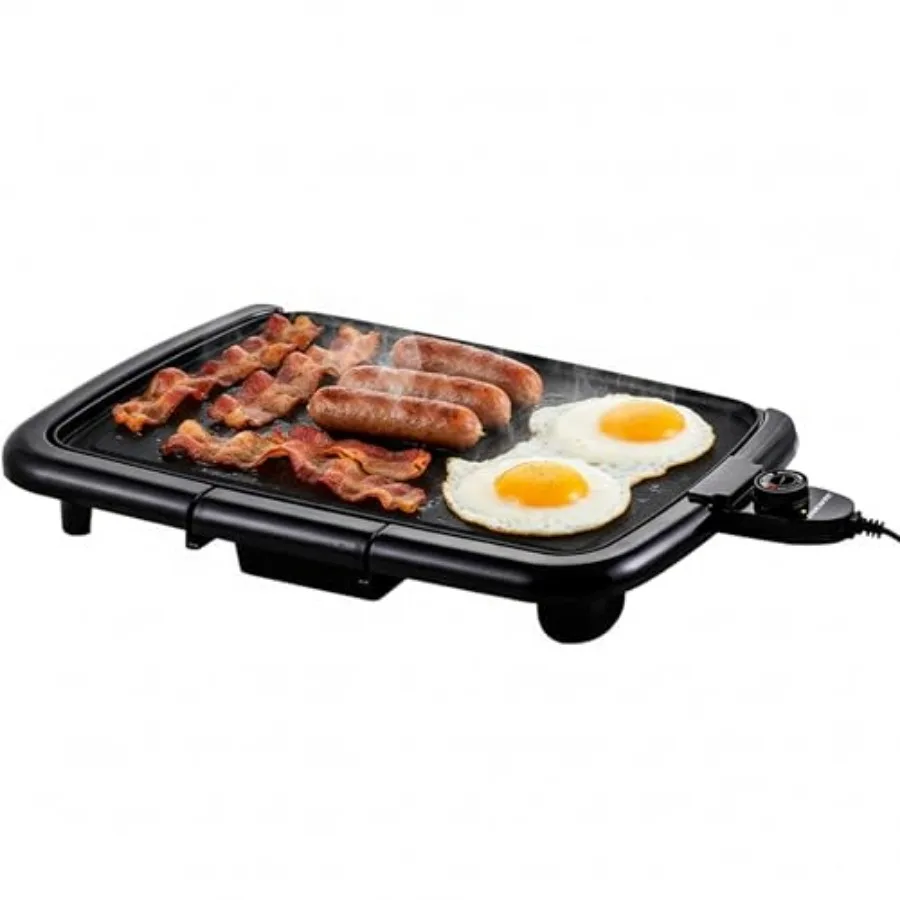 Electric Griddle with 16 x 10 Inch Flat Non-Stick Cooking Surface Removable and Adjustable Temperature Control Indoor Grill for
Electric Griddle with 16 x 10 Inch Flat Non-Stick Cooking Surface Removable and Adjustable Temperature Control Indoor Grill for