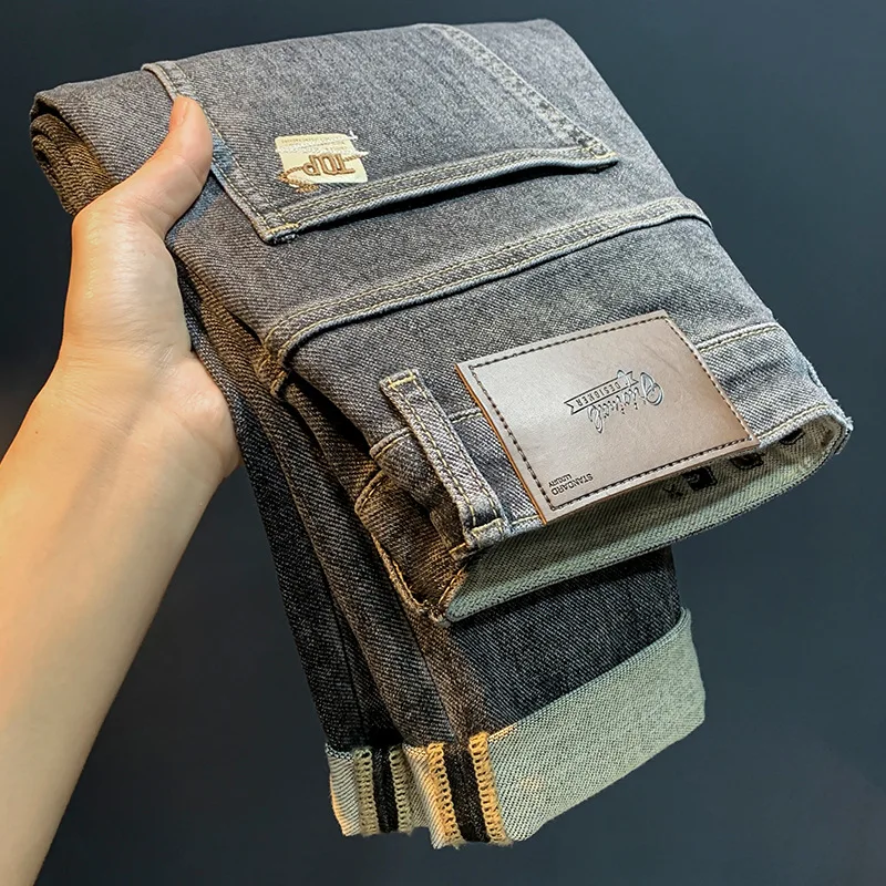 2024 Autumn Jeans Black and Gray for Men Trendy Embroidered Skinny Stretch High-Grade Slim Fit Light Straight-Leg Harem Pants
2024 Autumn Jeans Black and Gray for Men Trendy Embroidered Skinny Stretch High-Grade Slim Fit Light Straight-Leg Harem Pants
