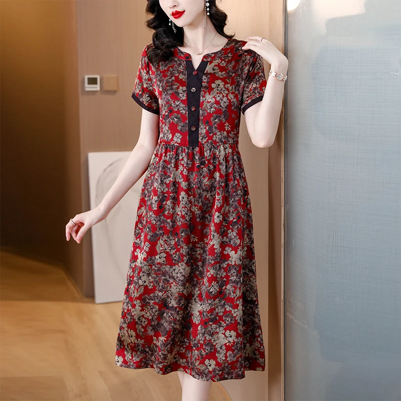 2024 Vintage Black Floral Silk Luxury Midi Dress Women Elegant Bodycon Prom Dress Summer Korean Fashion Party Evening Vestidos
2024 Vintage Black Floral Silk Luxury Midi Dress Women Elegant Bodycon Prom Dress Summer Korean Fashion Party Evening Vestidos