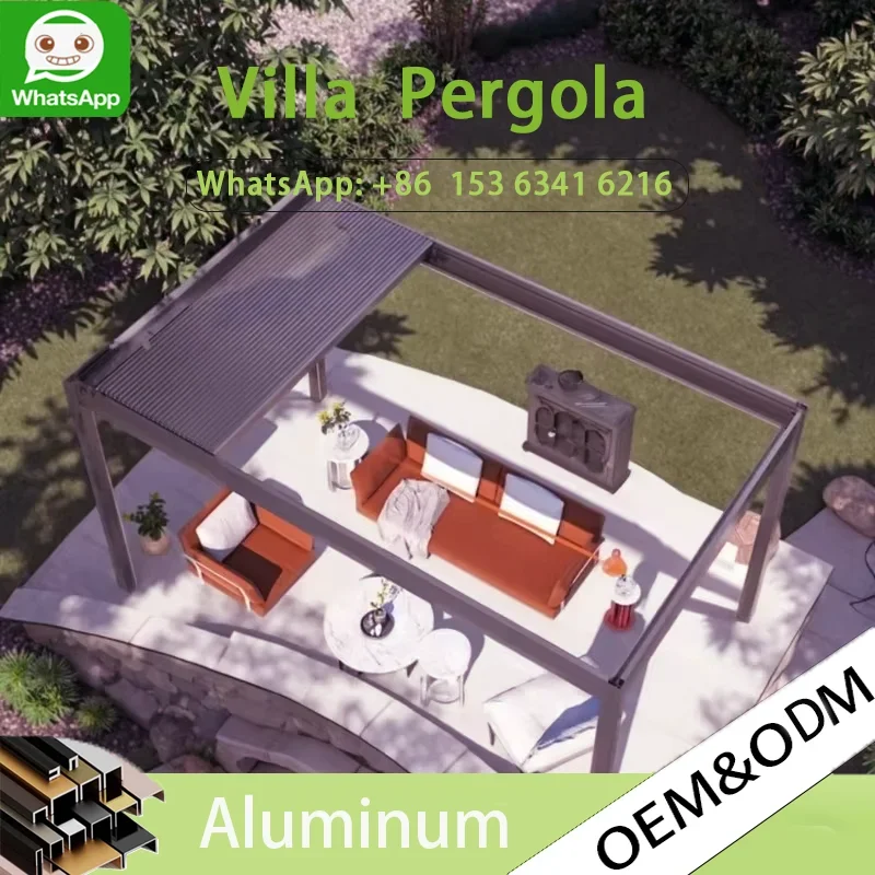 Экономичные водонепроницаемые жалюзи с вращающимся углом, электрический павильон из алюминиевого сплава, подходит для кафе, террасы
Экономичные водонепроницаемые жалюзи с вращающимся углом, электрический павильон из алюминиевого сплава, подходит для кафе, террасы