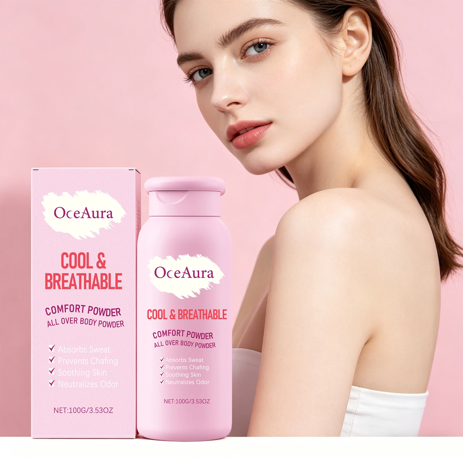 Talcum Powder All over Body Powder Sweat Absorbing Cooling Comfort Non Greasy Lightweight Moisture-Wicking Drying Body Powder 2 S0f003208911042c58ffa5a101fef5accO