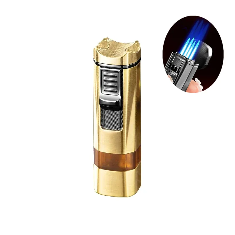 Four Fire Direct Charge High Temperature Blue Flame Portable Gas Lighter Super Powerful Cigar Special Small Spray Gun Lighter
Four Fire Direct Charge High Temperature Blue Flame Portable Gas Lighter Super Powerful Cigar Special Small Spray Gun Lighter