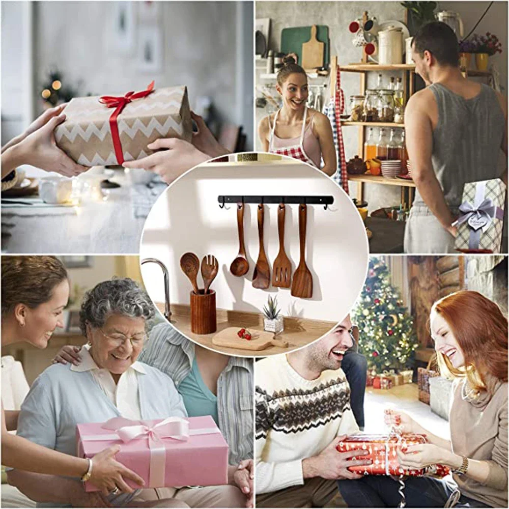 4-7Pcs/set Wooden Kitchen Utensils Set, Wooden Spoons for Cooking, Utensils,Natural Teak Wooden Spoons For Non-stick Pan Gift
4-7Pcs/set Wooden Kitchen Utensils Set, Wooden Spoons for Cooking, Utensils,Natural Teak Wooden Spoons For Non-stick Pan Gift