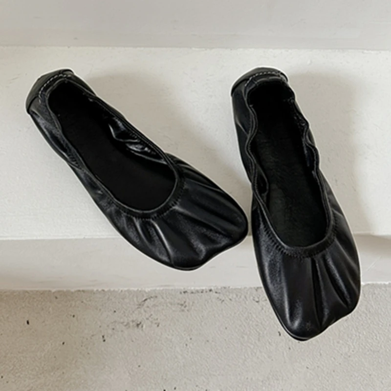Dave&di Minimalist Leather Pleated Single Shoes Flat Shoes Ballet Shoes French Retro Square Toe Comfortable Dance Shoes Woman
Dave&di Minimalist Leather Pleated Single Shoes Flat Shoes Ballet Shoes French Retro Square Toe Comfortable Dance Shoes Woman