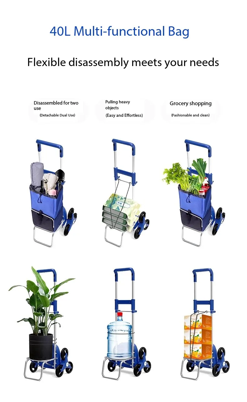 Electric Shopping Cart Folding Silent Outdoor Portable Stair Climbing Machine with Wheel Storage Bag Shopping Car Household Item
Electric Shopping Cart Folding Silent Outdoor Portable Stair Climbing Machine with Wheel Storage Bag Shopping Car Household Item
