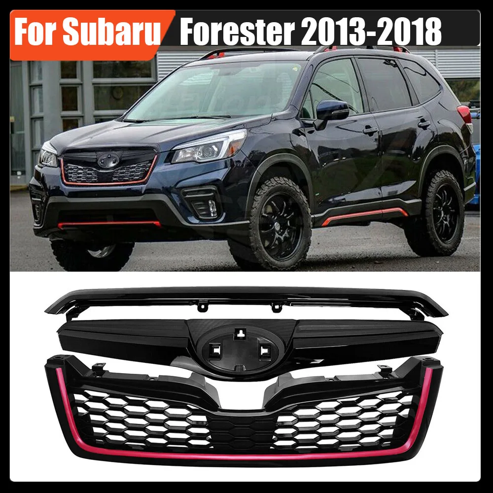 GLoss Black W. Red Strip ABS Sti Style Front Grill Mesh Kit Upper Bumper Grille Racing Grills For Subaru Forester 2013-2018
GLoss Black W. Red Strip ABS Sti Style Front Grill Mesh Kit Upper Bumper Grille Racing Grills For Subaru Forester 2013-2018