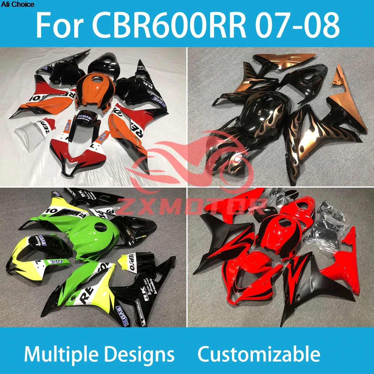 Suitable For Honda CBR 600RR 2007 2008 ZXMT Fairng Set CBR600RR 07 08 Rebuil ZXMT Plastic Fairings Parts Kit
Suitable For Honda CBR 600RR 2007 2008 ZXMT Fairng Set CBR600RR 07 08 Rebuil ZXMT Plastic Fairings Parts Kit