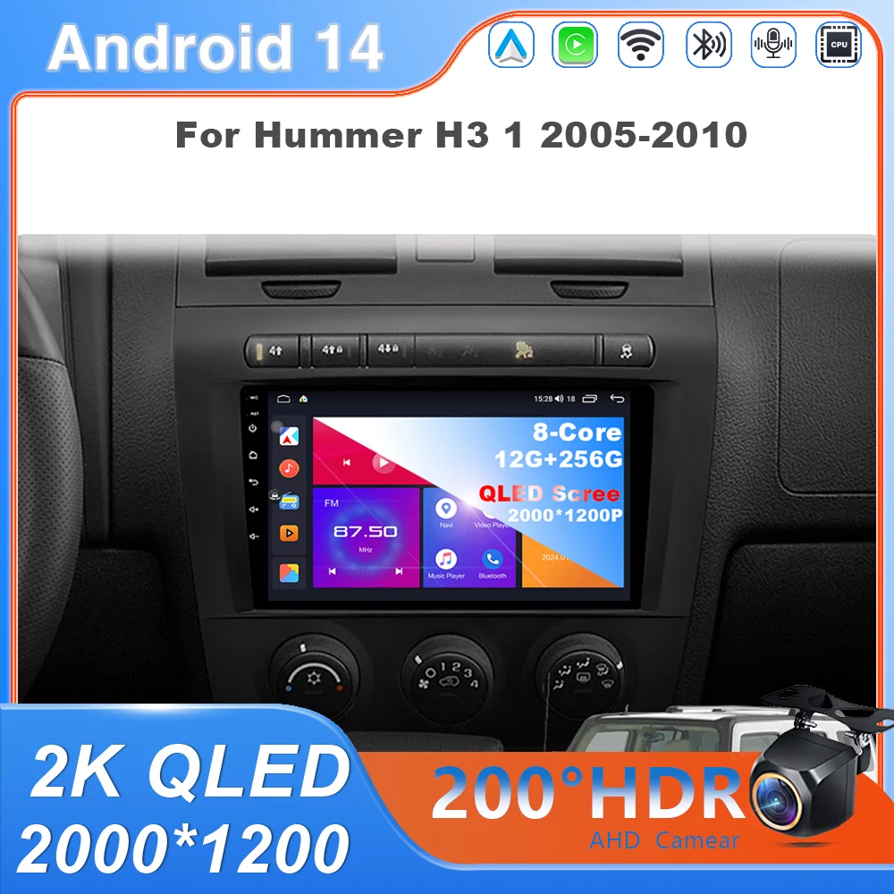 Android 14 для Hummer H3 1 2005-2010 Автомобильный радиоприемник Мультимедийный видеоплеер Навигация GPS QLED Экран Головное устройство Carplay 4G Без 2din
Android 14 для Hummer H3 1 2005-2010 Автомобильный радиоприемник Мультимедийный видеоплеер Навигация GPS QLED Экран Головное устройство Carplay 4G Без 2din