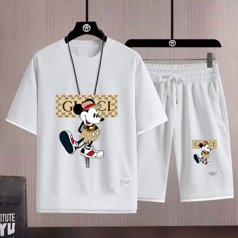 2025 New Mickey Disney Shorts Short Sleeve T-shirt Two Piece Set for Men's Summer Loose Design Shorts Sports and Leisure Set
2025 New Mickey Disney Shorts Short Sleeve T-shirt Two Piece Set for Men's Summer Loose Design Shorts Sports and Leisure Set