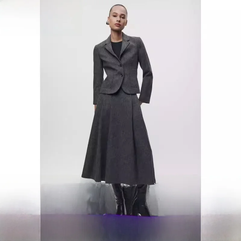 Women's Wool Blend Waist-Cinching Suit Jaet Autumn Winter New Sle Casual All-Match Long Sve Classic Collar Color
Women's Wool Blend Waist-Cinching Suit Jaet Autumn Winter New Sle Casual All-Match Long Sve Classic Collar Color