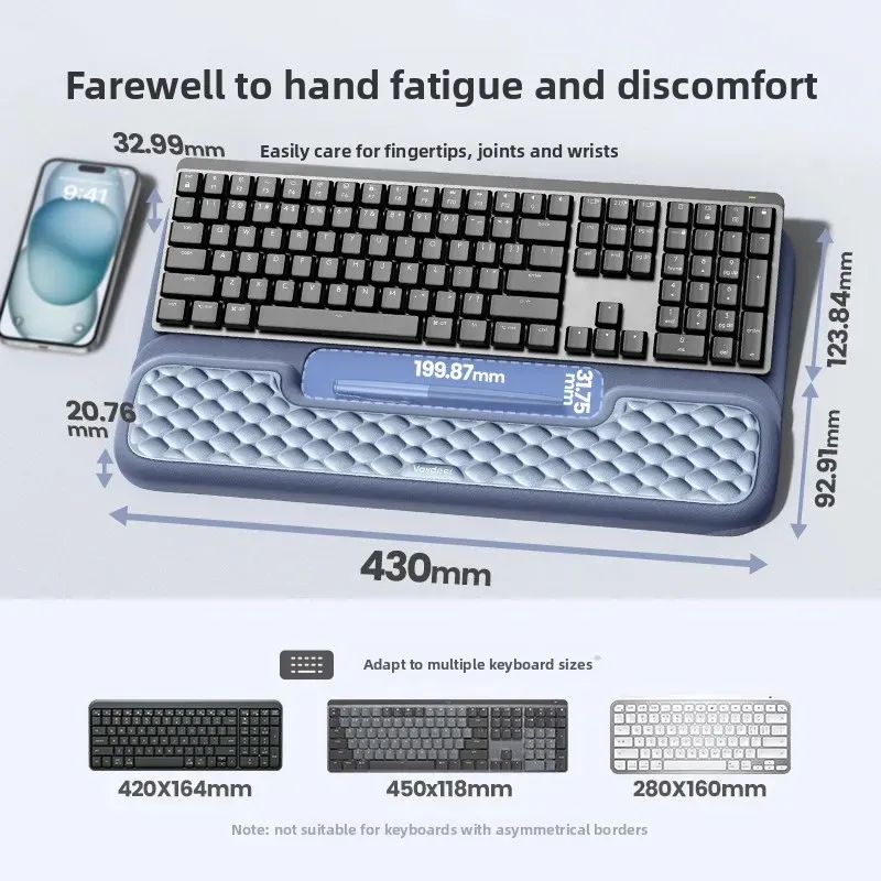 2 in 1 Integrated Keyboard Palmrest Custom Holder Mouse Mechanical Wrist Support Pad Office Desktop Wrist Guard Elbow Rest Gift
2 in 1 Integrated Keyboard Palmrest Custom Holder Mouse Mechanical Wrist Support Pad Office Desktop Wrist Guard Elbow Rest Gift