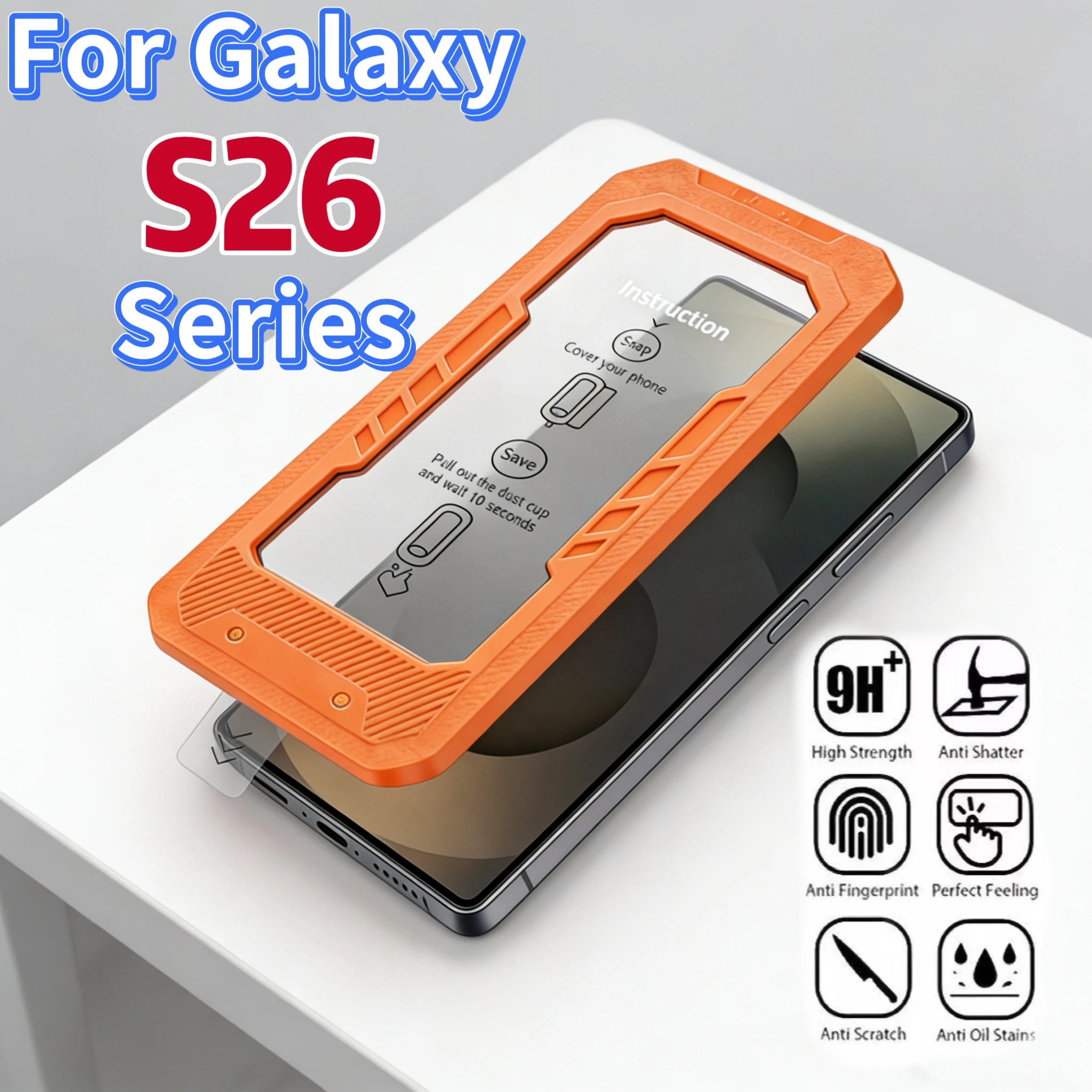 9H HD Tempered Glass Screen Protector for Galaxy S26 S25 S24 Series, Bubble-Free & Dust-Free, 3 Pack
9H HD Tempered Glass Screen Protector for Galaxy S26 S25 S24 Series, Bubble-Free & Dust-Free, 3 Pack
