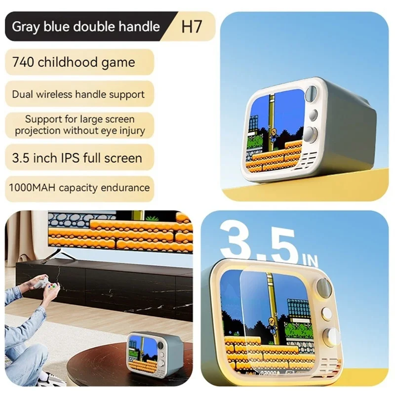 A95E-H7 Retro Nostalgic TV Game Console 3.5Inch Screen 740 Classic Game Dual Players Nostalgic Home TV Game Controller
A95E-H7 Retro Nostalgic TV Game Console 3.5Inch Screen 740 Classic Game Dual Players Nostalgic Home TV Game Controller