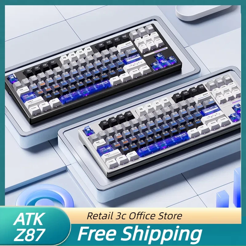 ATK Z87 Mechanical Keyboard Semi-aluminum Three Mode Wireless Gaming Keyboard E-Sports RGB Hot Swap Gasket Pc Gamer Office Gifts
ATK Z87 Mechanical Keyboard Semi-aluminum Three Mode Wireless Gaming Keyboard E-Sports RGB Hot Swap Gasket Pc Gamer Office Gifts