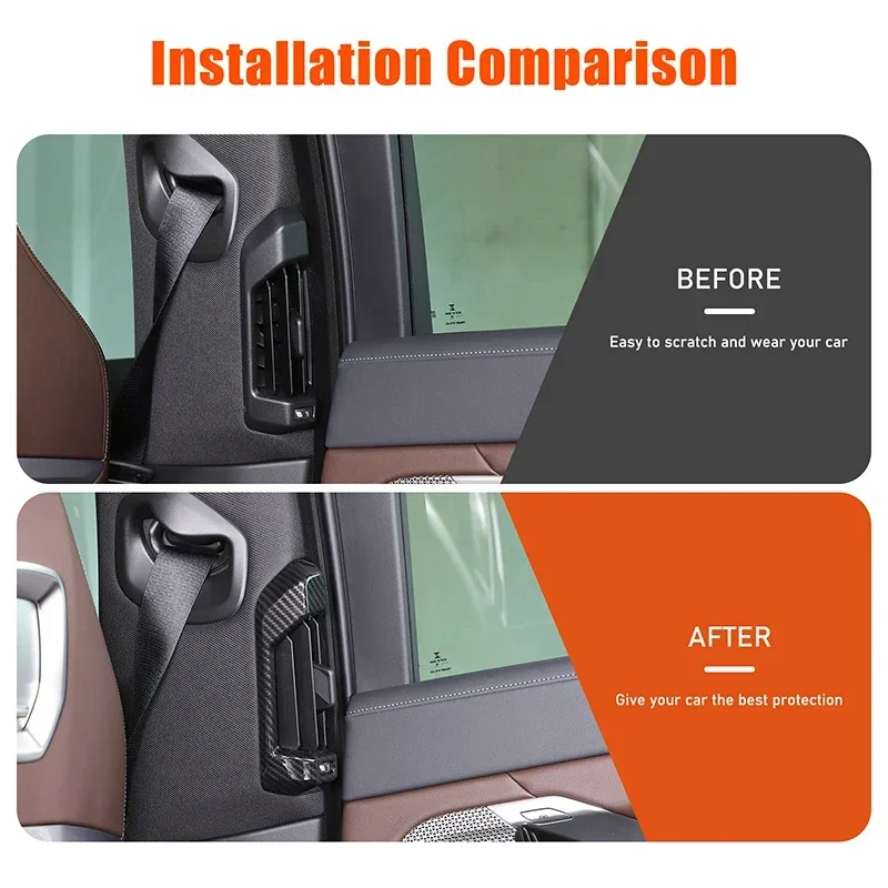 ABS Carbon Fiber For BMW 7 Series G70 2023-2025+ Car styling Car B-pillar Air outlet frame Decorative sticker Car accessories
ABS Carbon Fiber For BMW 7 Series G70 2023-2025+ Car styling Car B-pillar Air outlet frame Decorative sticker Car accessories